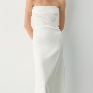 Aritzia Strapless Cream Dress